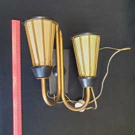 Светильник (бра) на две лампы, узкий цоколь, работает, 1976г. СССР. Картинка 10
